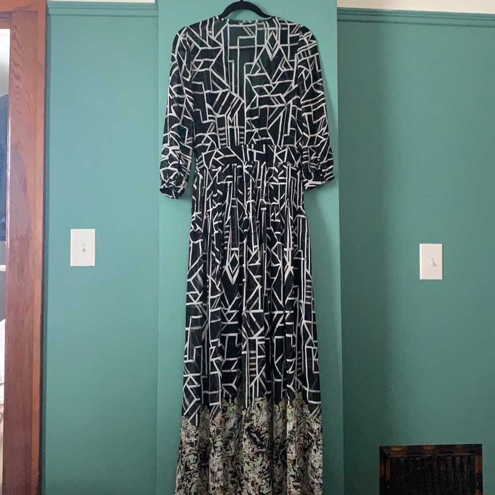 Anthropologie Fitted maxi dress